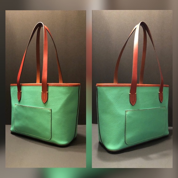 Dooney & Bourke Authentic Turquoise Shoulder Tote, New Without Tags - Picture 6 of 16